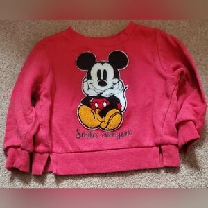 Disney Kids Mickey Mouse Red Sweatshirt